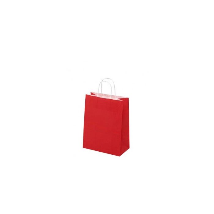 Rød papirspose 24x12x31 cm