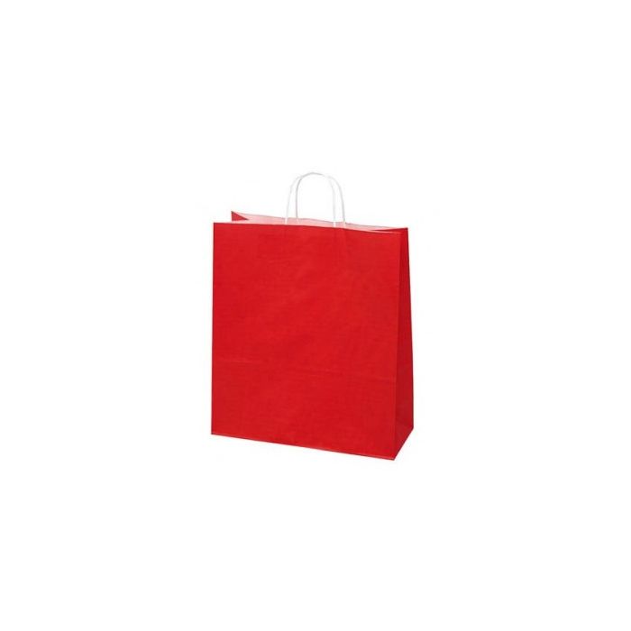 Rød papirspose 35x14x44 cm